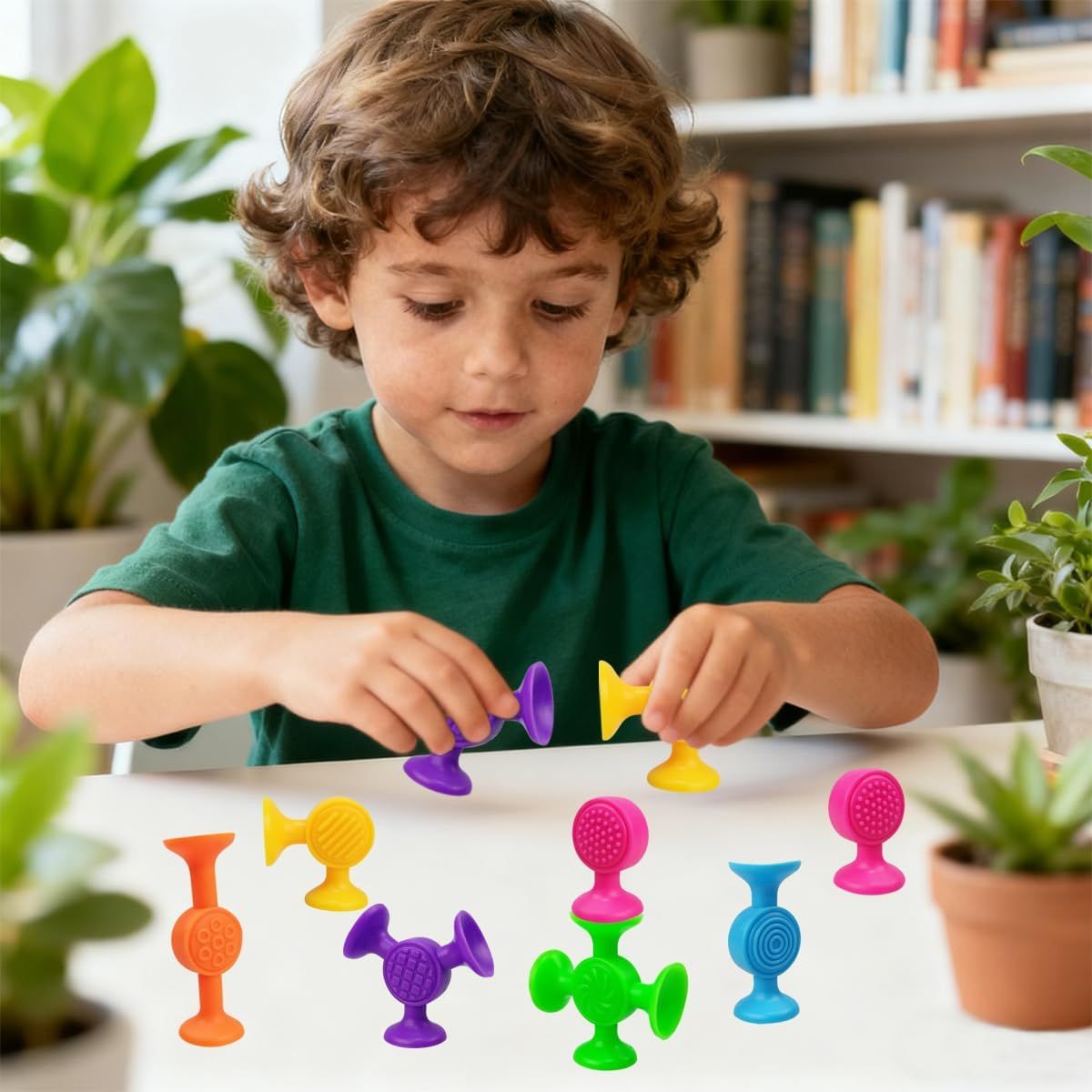 Colorful 12-piece suction cup bath toy set for children by Everything Baby, featuring playful shapes and bright designs for bath time fun.