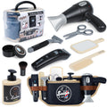 Children's pretend hairdresser toy set with tools and belt for kids ages 3 and up, designed for imaginative play.