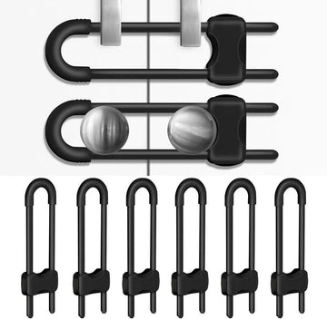 6 Pack U Shape Childproof Cabinet Locks