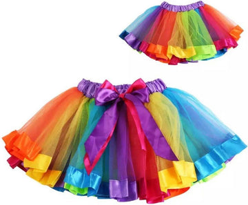 Girls Rainbow Tutu Skirt, Ages 2 to 3