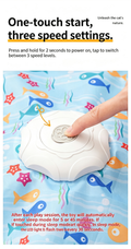 Electric rotating hide-and-seek cat toy with fish design, self-play kicker with hiding cover, USB rechargeable for indoor cats.