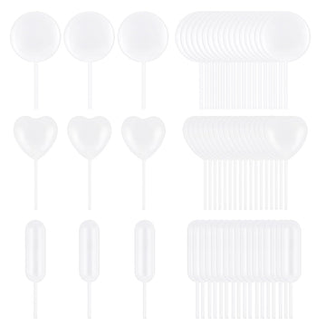 60 Piece Cupcake Pipettes - Plastic Squeeze for Strawberries, Chocolate, Ice Cream & Dessert