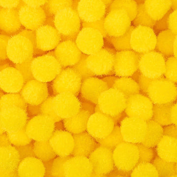 Bright Yellow Pom Poms - 800pcs Soft Fluffy Balls pompones para llaveros for DIY Projects,Crafts,Party Decor, Scrapbooking & Home Decorations 1/2 Inch
