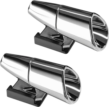 2PCS Car Deer Whistles, Ultrasonic & Wind Activated Deer Horns with Self-Adhesive, Waterproof Animal Warning Whistle Device Helps Reduce Accidents for Cars Trucks SUVs (Silver)