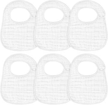 Muslin Baby Bibs, 6 Pack Soft Cotton Baby Bandana Drool Bibs for Boys Girls Teething and Drooling