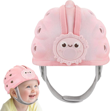 Baby Head Protector Soft Cushion for Crawling and Walking, Toddler Safety Cushion Cute Infant Headguard, Breathable Kids Protective Cap for Girls 6–24 Months, Ultra-Lightweight