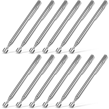 12 Pieces Telescoping Magnet Pickup Tools in 2 Lb Magnetic Stick Gadget with Pocket Clip Magnet Tool to Retrieve Screws Nuts Pins for Men Birthday, Father's Day, Valentine