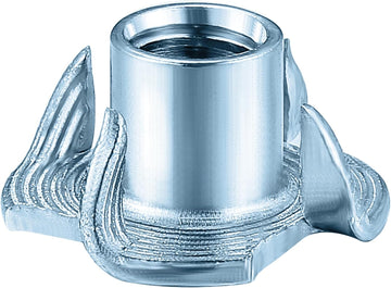 T-Nuts 1/4 * 20 (100 pcs), zinc Plated Steel, for Wood, Climbing Holds and cabinets