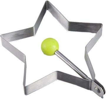 Star Egg Mold Shaper - Non Stick Pancake Deep Egg, Stainless Steel Frying Egg Rings, Mould Cookies Maker Baking Shaper Kitchen Gadget, Egg Patty Maker Rings For Sandwich Fritters Crumpets