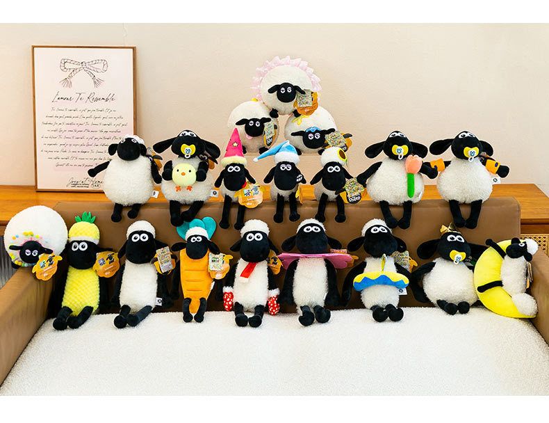 Cute Shaun the Sheep plush toy by Everything Baby, soft stuffed Timy Mom sheep doll, 30cm, perfect for kids' cuddles and gifts.