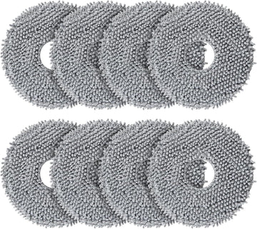 8 Pack Mop Pads or  QV 35A/Saros 10R/Q Revo/Qrevo S/Qrevo Pro/Qrevo Plus/Qrevo Master/Qrevo Slim/Qrevo Curv/Qrevo Edge Robot Vacuum Cleaner, Spin Cleaning Pads Replacement Accessories Set