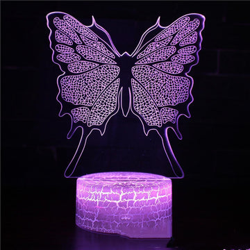 Butterfly Night Light, Birthday Gift For Girls 3D Illusion