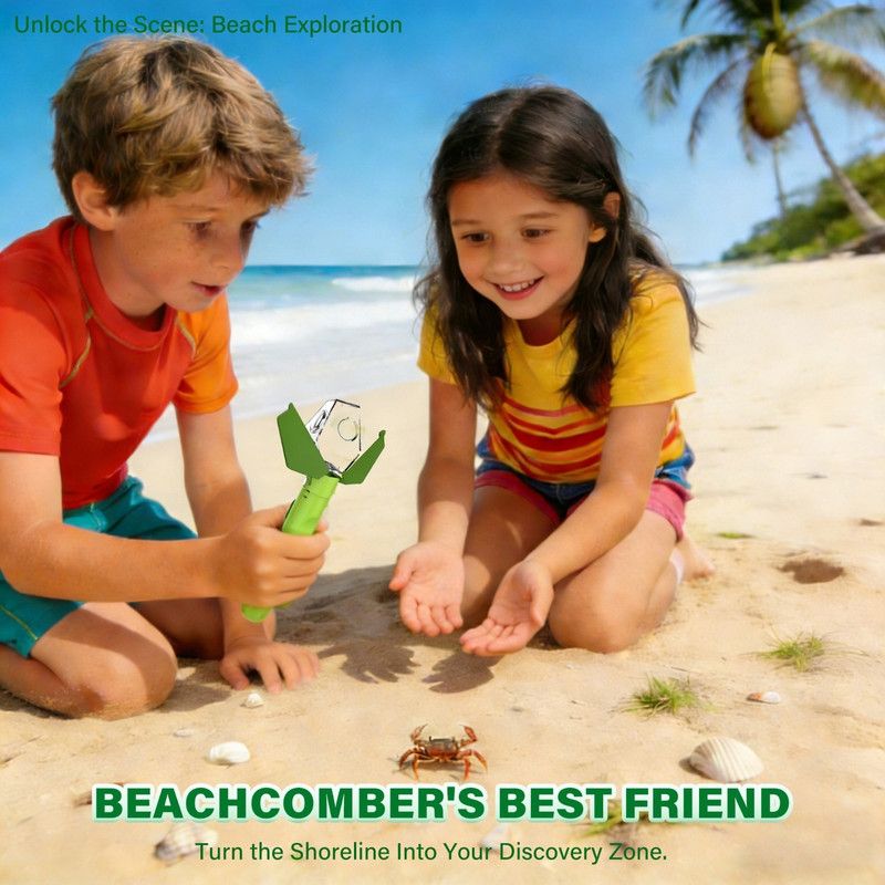 Kids insect catcher and bug viewer in white, an educational outdoor toy for nature exploration and bug watching for children.