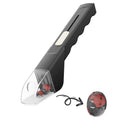 Black handheld insect catcher with magnifier, bug viewer, and tweezers for kids' outdoor bug-catching activity toy.