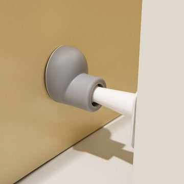 No-Punch Cartoon Door Stopper TPR Silicone Silent Anti-Collision Door Catch—Gray