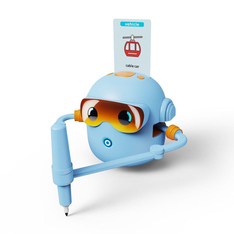 Smart drawing robot for kids by Everything Baby, showcasing a colorful robot toy designed for art and drawing activities.