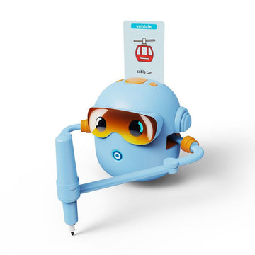 Smart drawing robot for kids by Everything Baby, showcasing a colorful robot toy designed for art and drawing activities.
