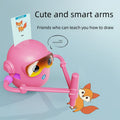 Smart drawing robot toy for kids by Everything Baby, showing the robot with drawing tools and colorful sketches on paper.