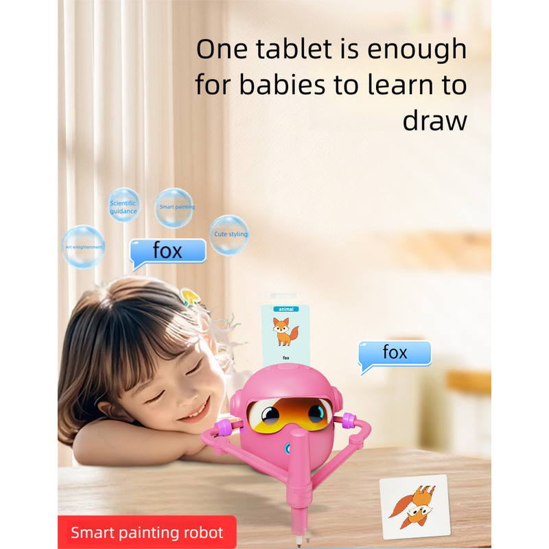 Smart drawing robot for kids from Everything Baby, featuring a colorful robot toy designed for artistic and creative play.