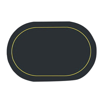 2Pcs Leather Oval Dining Food Mat Oil Proof Insulation Restaurant Table Home Hotel Non Slip Bowl Pad Placemat Black