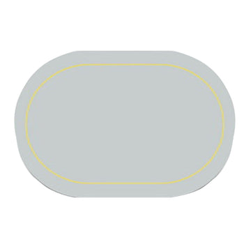 2Pcs Leather Oval Dining Food Mat Oil Proof Insulation Restaurant Table Home Hotel Non Slip Bowl Pad Placemat Light Gray