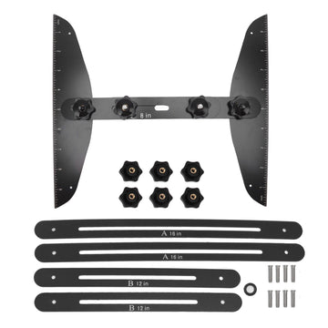 Stair Treads Gauge Stainless Steel 8in 12in 16in Corrosion Resistant High Accuracy Easy Operation Stair Measuring Tool Black Set