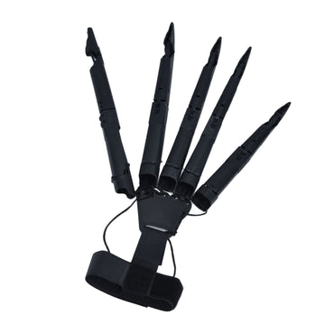 Halloween Articulated Fingers 3 Dimensions Printed Articulated Finger Extensions for Halloween Party CosplayBlack Right Hand