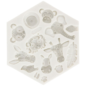 Silicone Mold Cute Animal Shape Easy Demoulding Flexible Soft Baking Mold for DIY Cake Fondant Chocolate 951 Grey