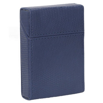 Men Cigarette Case for 20pcs Medium Cigarettes Box Lizard Stripe Portable Cigarette Case Blue