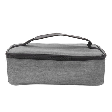 Lunch Bag 3.2L Large Capacity Leakproof Oxford Fabric Portable Handle Insulated Lunch Bag for Office School Outing Grey