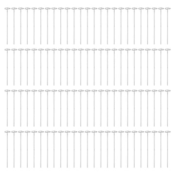 100PCS Ground Nail Galvanized Iron Rust Proof Artificial Turf Stakes for Weed Barriers Tent Garden Cloth Sunshade Net