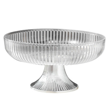 Fruit Plate Multifunctional Plastic Stylish Space Saving Decorative Snack Bowl for Candy Nuts Transparent