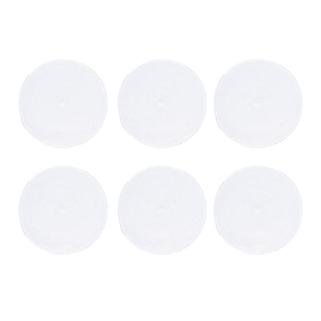 6PCS Round Placemat Woven White Table Mat Heat Insulation Easy to Clean Versatile Dining Accessory for Home Kitchen Decor