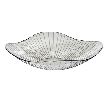 Transparent Grey Fruit Plate Large Plastic Serving Bowl Hand Made Candy Snack Bowl for Living Room Restaurant Party