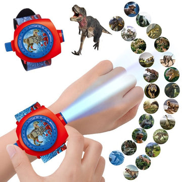 Children Projector Watch 3D 24 Pattern Dinosaur Projector Kids Story Educational Toy for Children Birthday Gifts