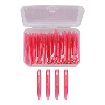60Pcs Interdental Brush Practical Slim Braces Cleaner with PP Handle for Adults Children Orthodontic Care Pink