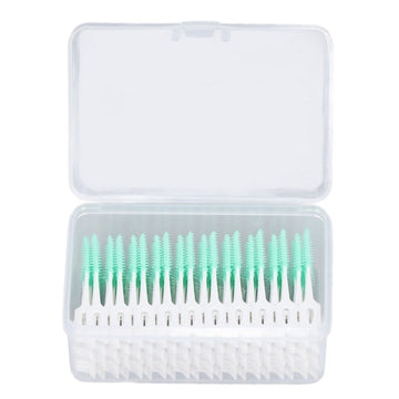 Interdental Brush Disposable Soft Dental Cleaning Floss Toothpicks for Oral Care Adults Children 160pcs Green
