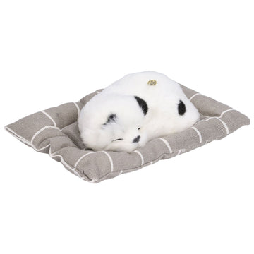 Make Sound Sleeping Dog Toy with Cloth Cushion Simulation Plush Dog Toy Small Dog Doll OrnamentsDalmatian