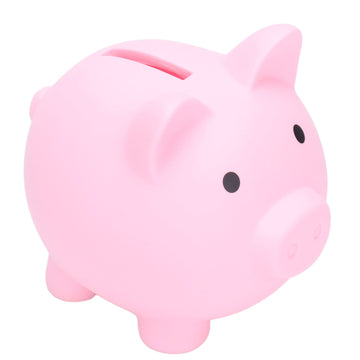 Piggy Bank Rugged Durable Vinyl Cartoon Animal Pig Coin Cash Piggy Bank Boy Girl GiftPink