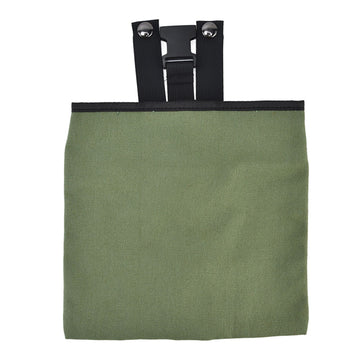 Foraging Bag Canvas Foldable Portable Thick Unique Simple Appearance Belt Fruit Picking Pouch for Outdoor CampingMilitary Green
