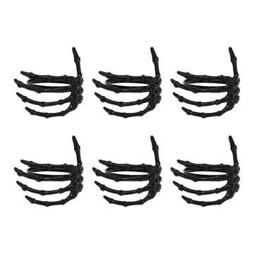 Wine Tableware Halloween Napkin Buckle Ghost Hand Napkin Ring Alloy Napkin Ring Black