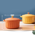 Large yellow noodles bowl with lid by Everything Baby, suitable for kids' lunches, featuring a durable, child-friendly design.