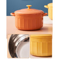 Large yellow noodles bowl with lid from Everything Baby, suitable for kids' lunch, featuring a bento-style design with a cover.