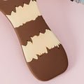 Colorful cat paw bottle opener with magnet, vibrant silicone design, featuring horizontal stripes in brown, ideal for home use.
