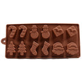 Silicone Christmas mold for chocolates, non-stick baking mold, ideal for pretend play and baking with kids, by Everything Baby.