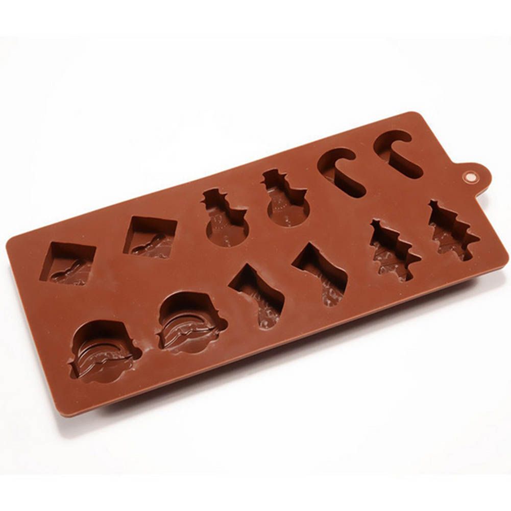 Silicone Christmas mold for chocolates from Everything Baby, non-stick baking mold, perfect for pretend play and holiday treats.