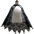 Child wearing Halloween cobweb cloak costume with spider design, part of pretend play costume set for kids by Everything Baby.