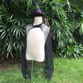 Baby Halloween cobweb cloak from Everything Baby, kids' spider-themed costume with web details for pretend play and costume fun.