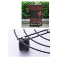 Heavy duty iron round plant stand with wheels, designed for indoor and outdoor use, suitable for potted plants and flowers.