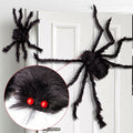Large 200cm Halloween spider decoration by Everything Baby, hanging outdoor prop with adjustable legs for spooky indoor or outdoor decor.